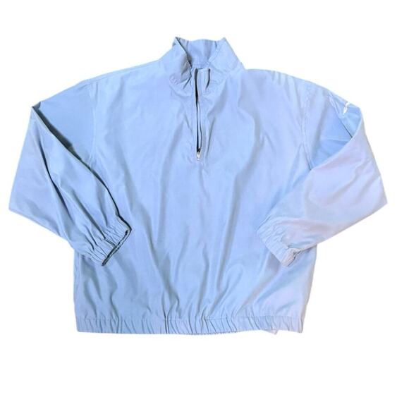 Eddie Bauer Periwinkle Golf Pullover (M) Y2K Windbreaker Flaw - Picture 1 of 5